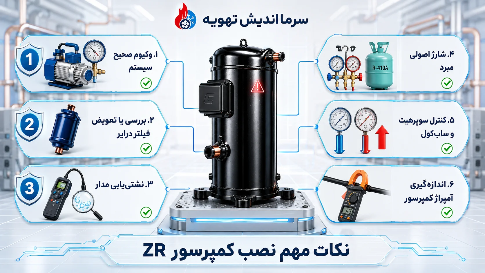 نکات مهم نصب کمپرسور اسکرال